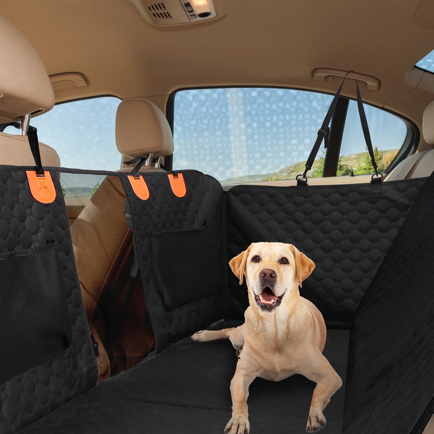 Premium Waterproof Dog Car Hammock (600D Heavy Duty)
