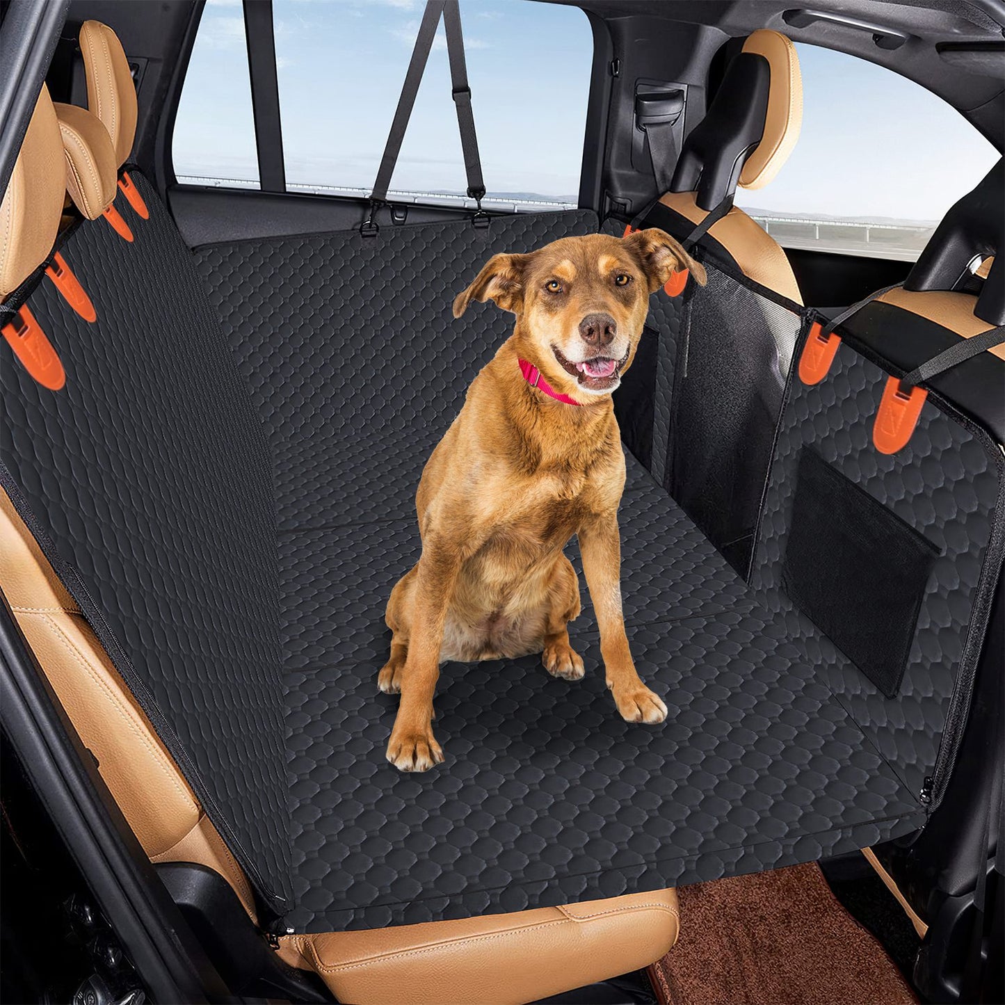 Premium Waterproof Dog Car Hammock (600D Heavy Duty)